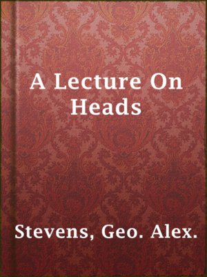 cover image of A Lecture On Heads